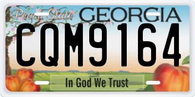 GA license plate CQM9164