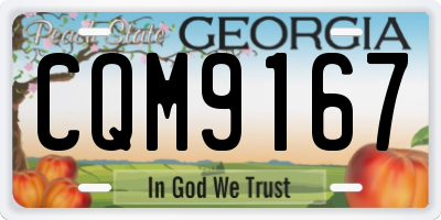 GA license plate CQM9167