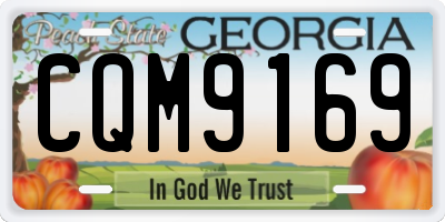 GA license plate CQM9169