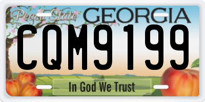 GA license plate CQM9199