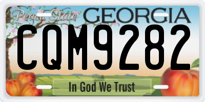 GA license plate CQM9282