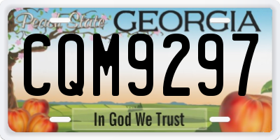 GA license plate CQM9297