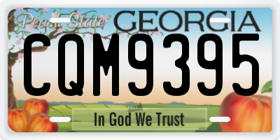 GA license plate CQM9395
