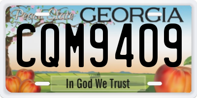 GA license plate CQM9409