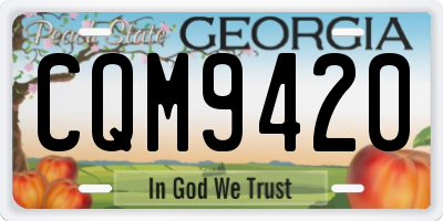 GA license plate CQM9420