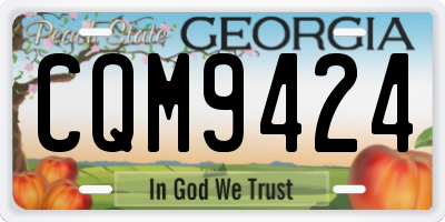 GA license plate CQM9424