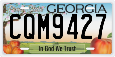 GA license plate CQM9427