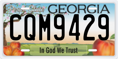 GA license plate CQM9429