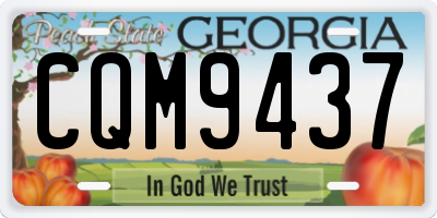 GA license plate CQM9437