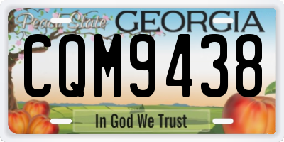 GA license plate CQM9438