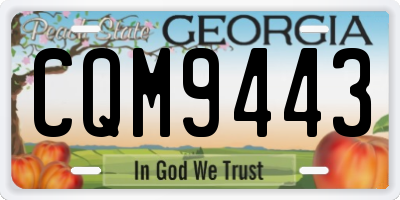 GA license plate CQM9443
