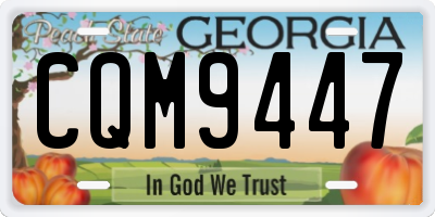 GA license plate CQM9447