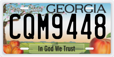 GA license plate CQM9448