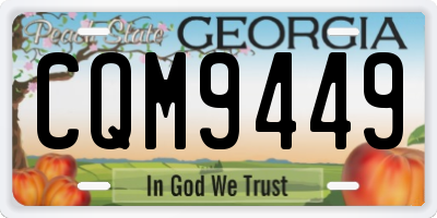 GA license plate CQM9449