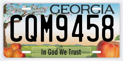 GA license plate CQM9458