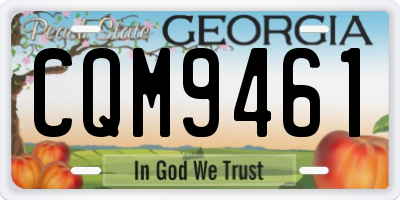 GA license plate CQM9461