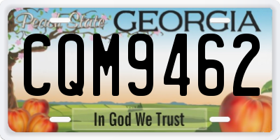 GA license plate CQM9462