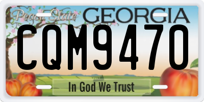 GA license plate CQM9470