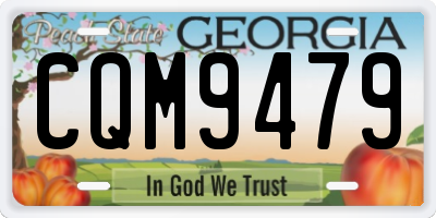GA license plate CQM9479