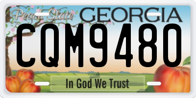GA license plate CQM9480