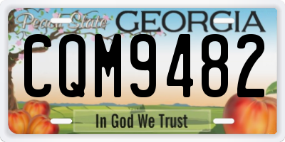 GA license plate CQM9482