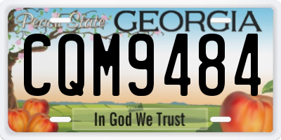 GA license plate CQM9484