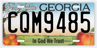 GA license plate CQM9485