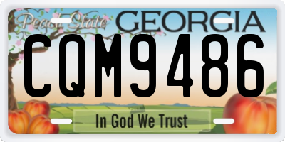 GA license plate CQM9486
