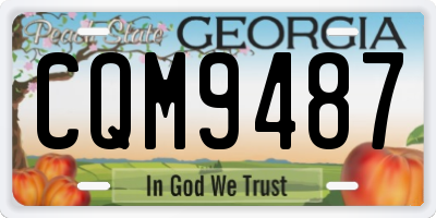 GA license plate CQM9487