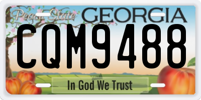 GA license plate CQM9488