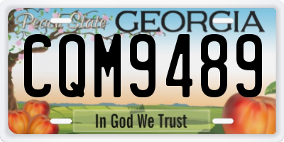 GA license plate CQM9489