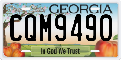 GA license plate CQM9490