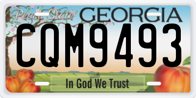GA license plate CQM9493
