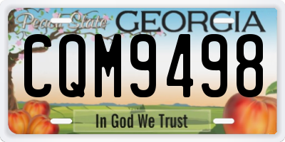 GA license plate CQM9498