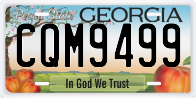 GA license plate CQM9499