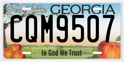 GA license plate CQM9507