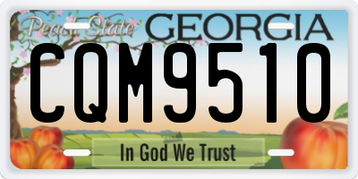 GA license plate CQM9510