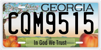 GA license plate CQM9515