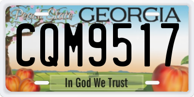 GA license plate CQM9517