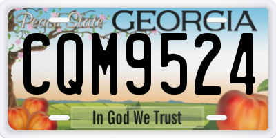 GA license plate CQM9524