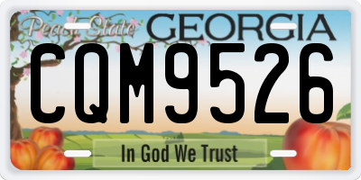 GA license plate CQM9526