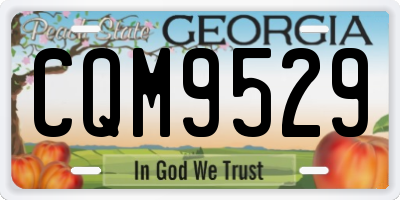 GA license plate CQM9529