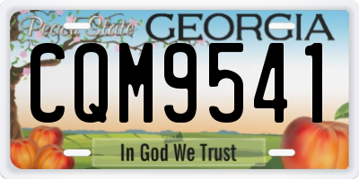 GA license plate CQM9541