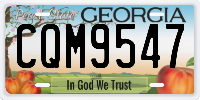 GA license plate CQM9547