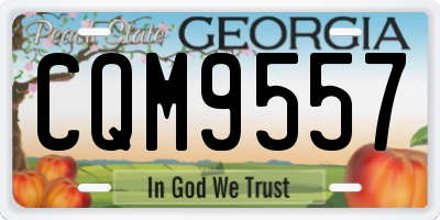 GA license plate CQM9557
