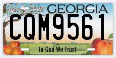 GA license plate CQM9561