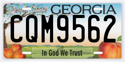 GA license plate CQM9562