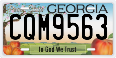 GA license plate CQM9563