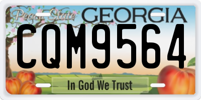 GA license plate CQM9564