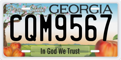 GA license plate CQM9567